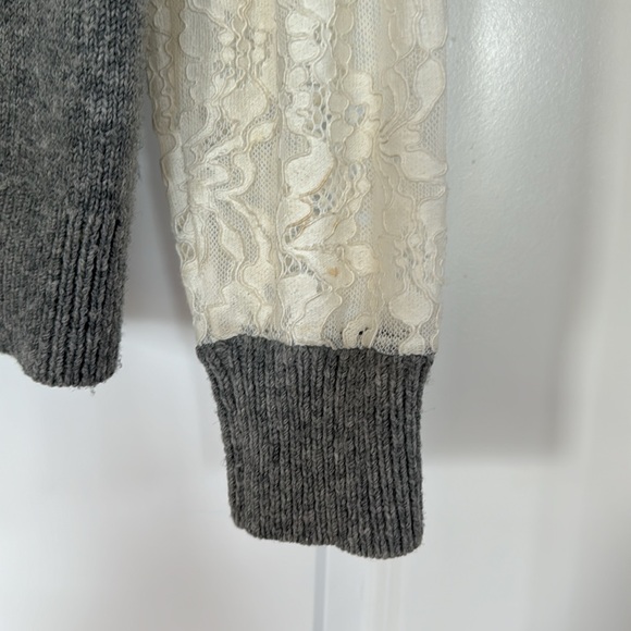 Rebecca Taylor Lace Sleeve Sweater - Picture 6 of 6